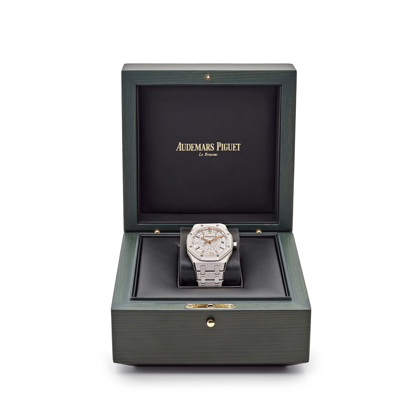 Audemars Piguet Royal Oak 77450BC.GG.1361BC.01 Frosted White Gold Crystal Sand Dial (2025)