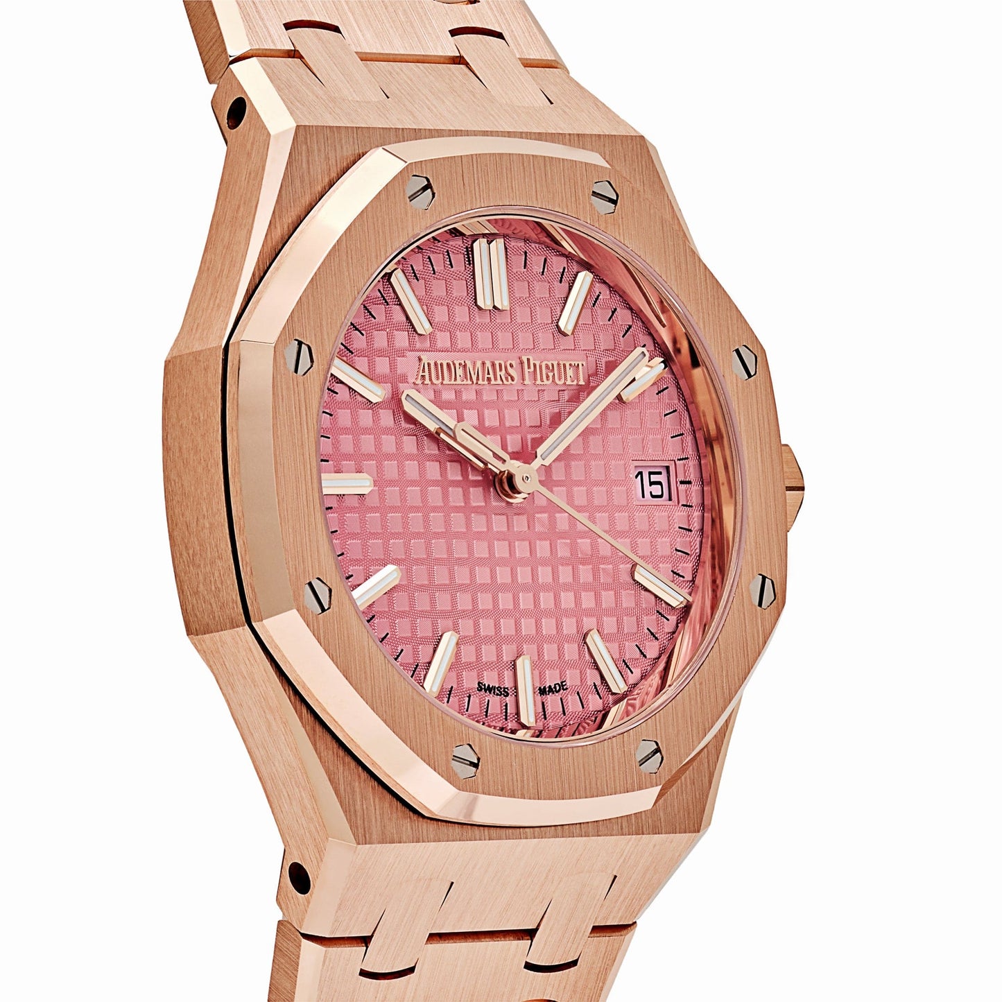 Audemars Piguet Royal Oak 77450OR.OO.1361OR.01 'Ladies' Rose Gold Pink Dial (2024)