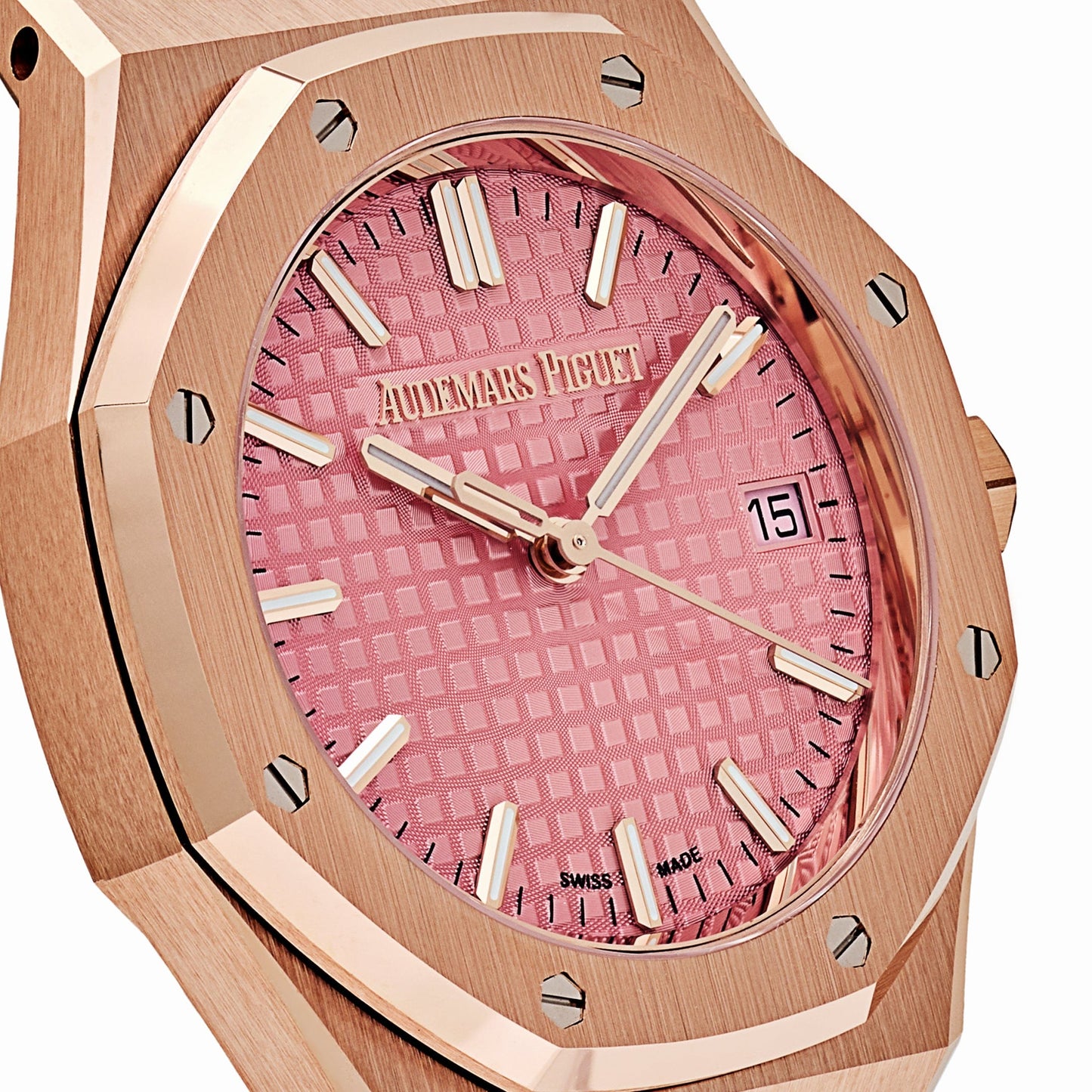 Audemars Piguet Royal Oak 77450OR.OO.1361OR.01 'Ladies' Rose Gold Pink Dial (2024)