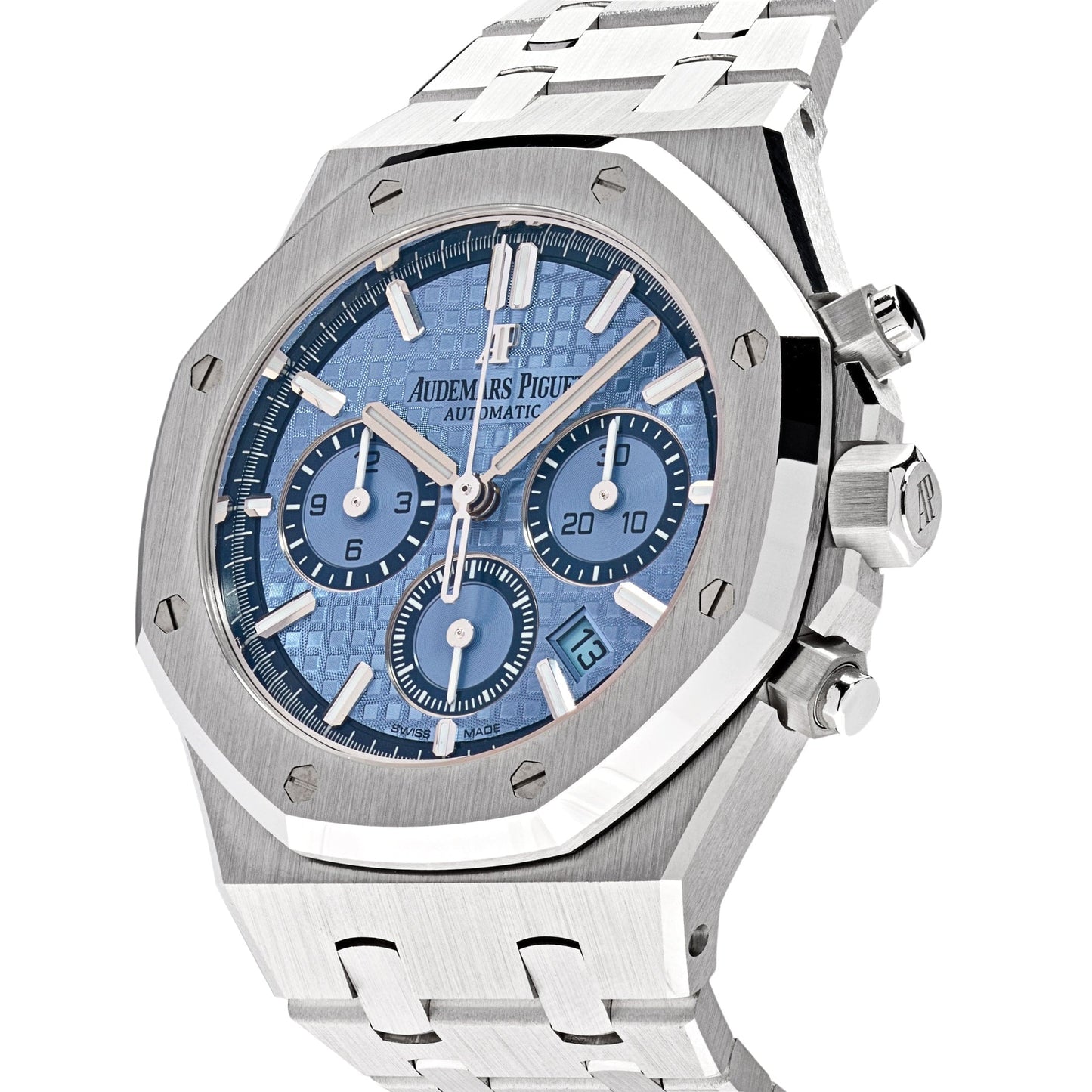 Audemars Piguet Royal Oak 26317BC.OO.1256BC.01 Selfwinding Chronograph White Gold Light Blue Dial Limited Edition of 100