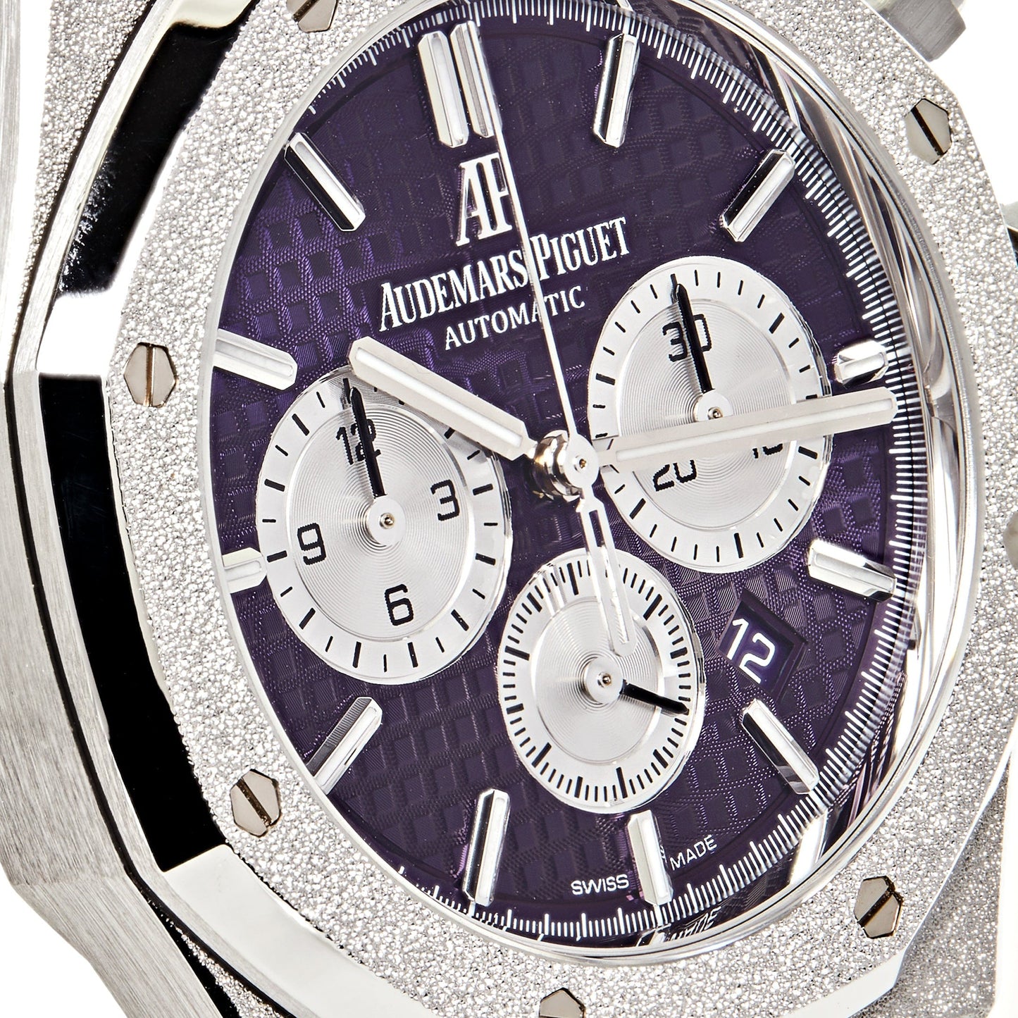 Audemars Piguet Royal Oak 26331BC.GG.1224BC.01 Chronograph Purple Dial Frosted White Gold