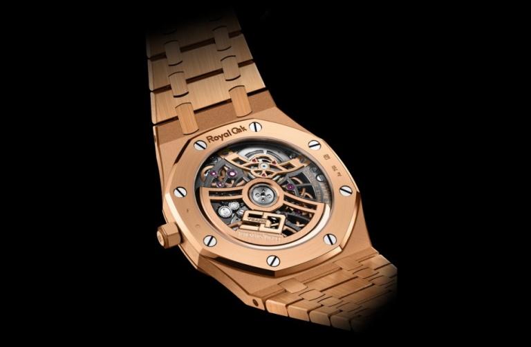 Audemars Piguet Royal Oak Openworked "Jumbo" Extra-Thin Squelette Rose Gold "50th Anniversary" Reference # 16204OR.OO.1240OR.01