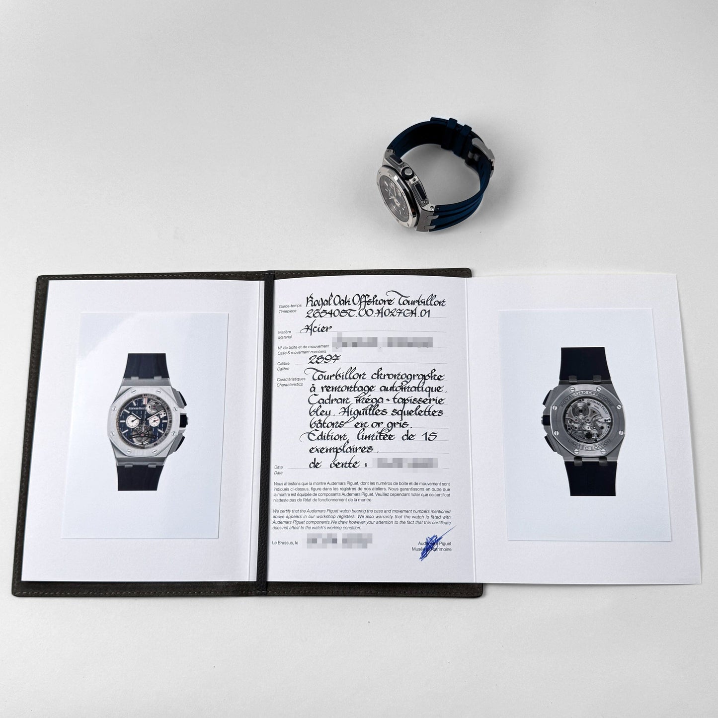 Audemars Piguet Royal Oak Offshore 26540ST.OO.A027CA.01 Tourbillon Chronograph Stainless Steel Blue Dial Limited Edition of 15 (2017)