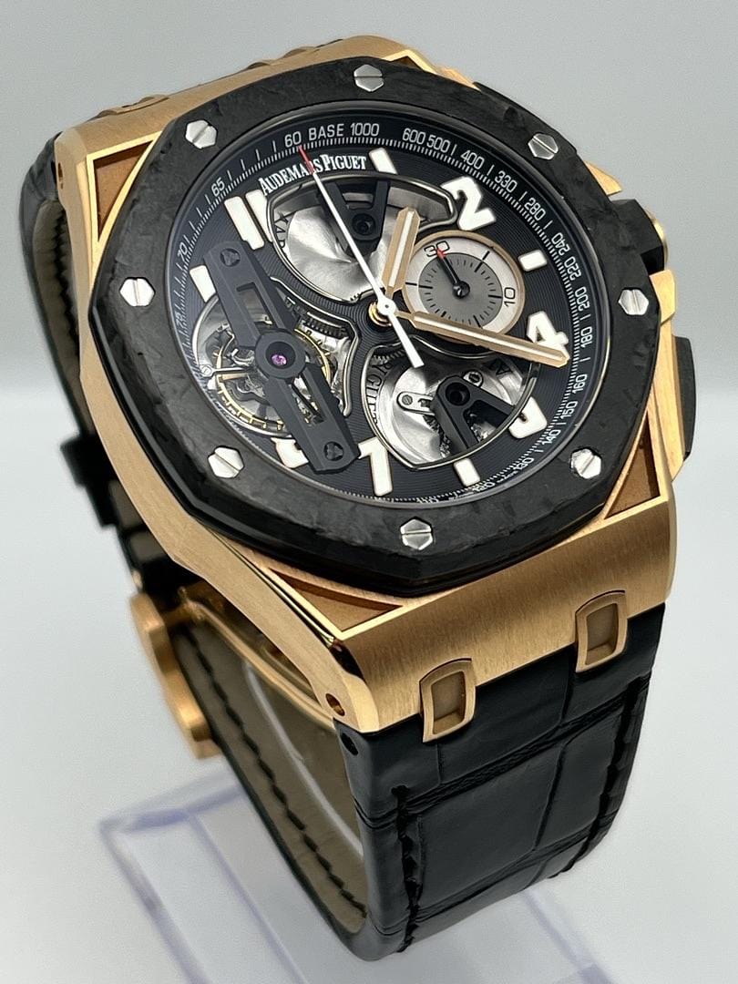 Audemars Piguet Royal Oak Offshore 26288OF.OO.D002CR.01 Chronograph 'Tourbillon' Rose Gold Black Dial