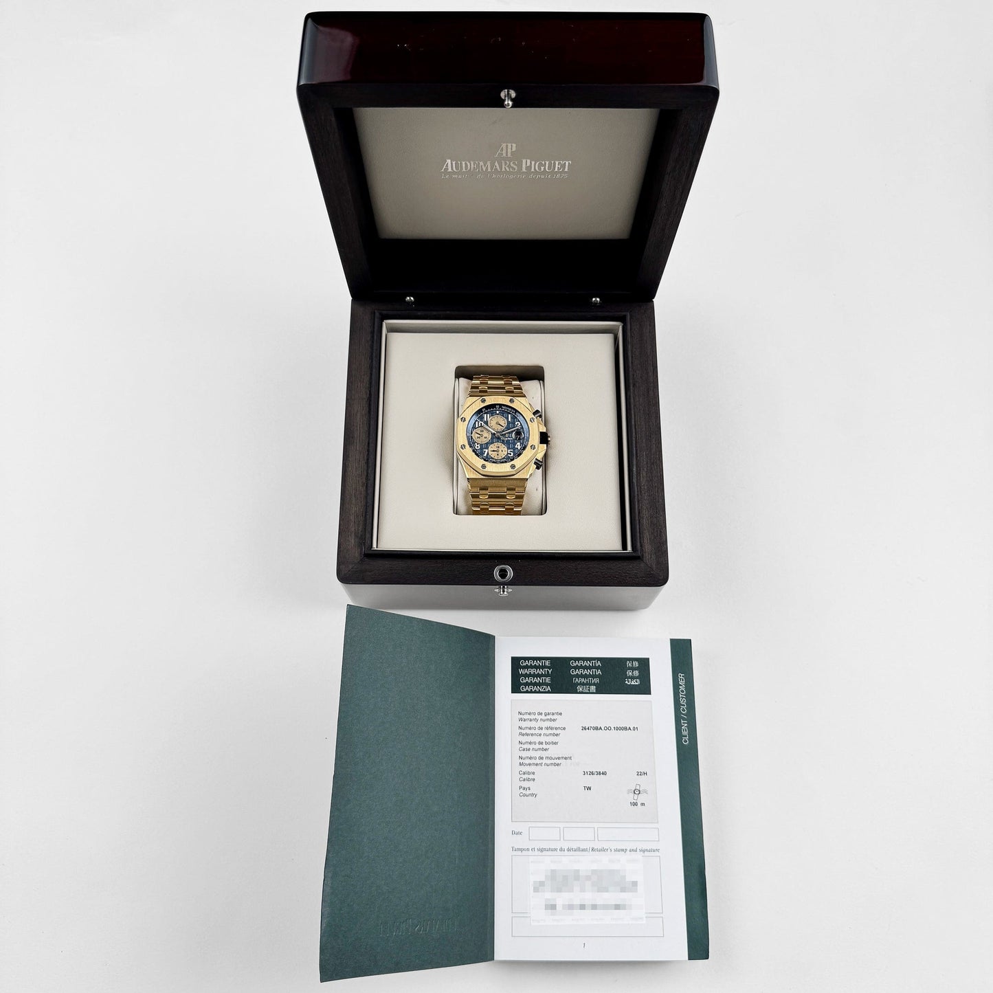 Audemars Piguet Royal Oak Offshore Chronograph 26470BA.OO.1000BA.01 Yellow Gold Blue Dial (2017)