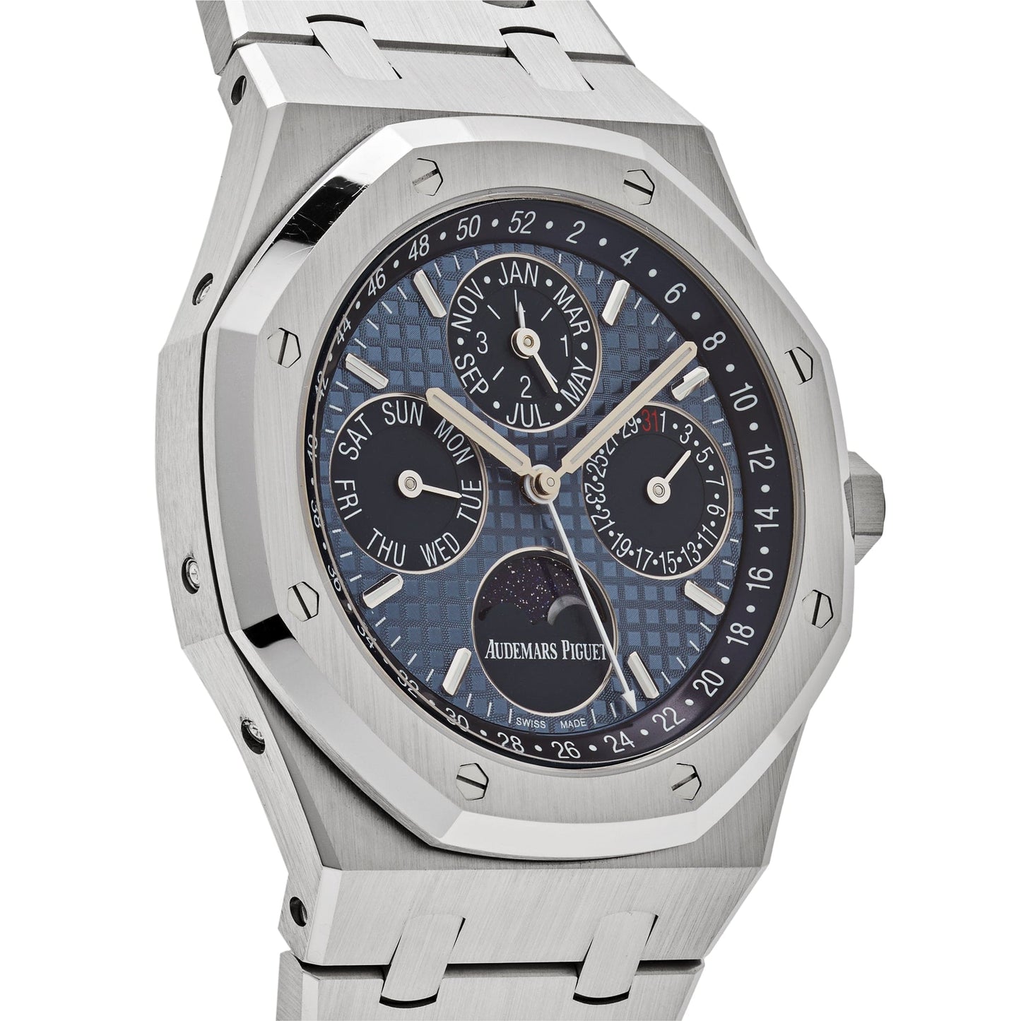 Audemars Piguet Royal Oak Perpetual Calendar 26574ST.OO.1220ST.03 Stainless Steel Ice Blue Dial