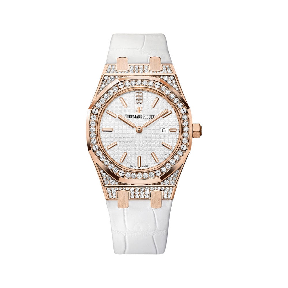 Audemars Piguet Royal Oak Quartz 67652OR.ZZ.D011CR.01 'Ladies' Rose Gold Diamond Bezel