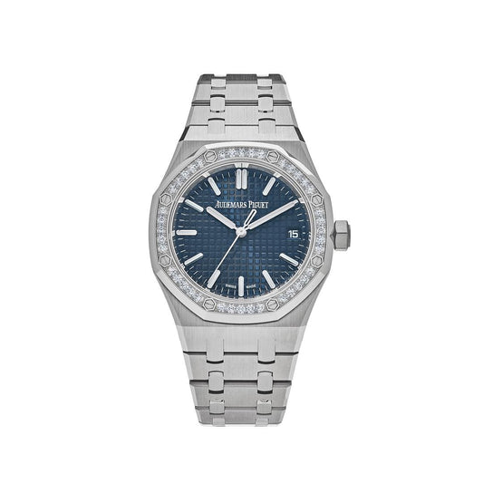 Audemars Piguet Royal Oak Selfwinding 15551ST.ZZ.1356ST.05  Blue Dial Diamond Bezel