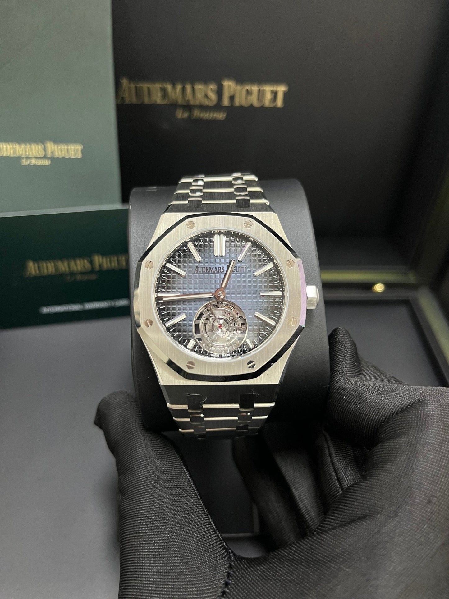 Audemars Piguet Royal Oak Steel Blue Dial 50th Anniversary Tourbillon 26730ST.OO.1320ST.01