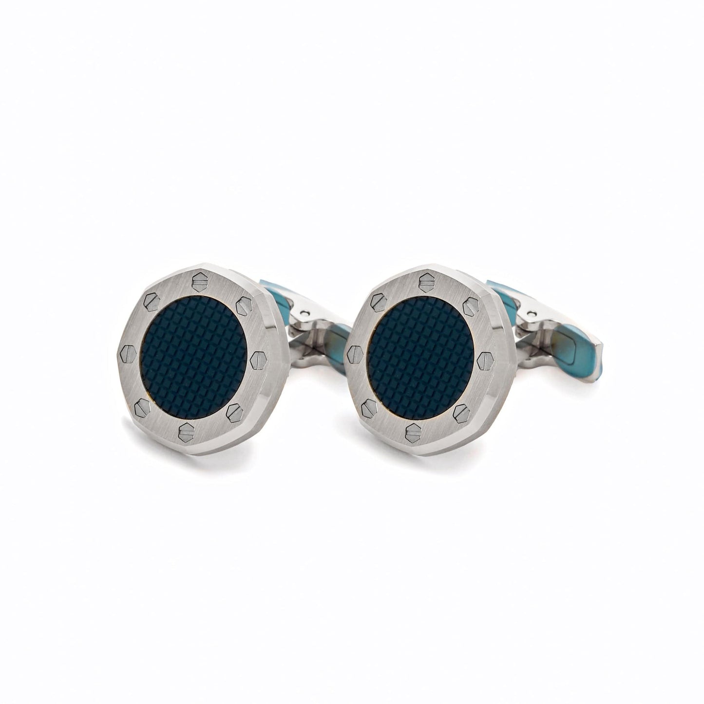 Audemars Piguet Stainless Steel Cufflinks in Blue