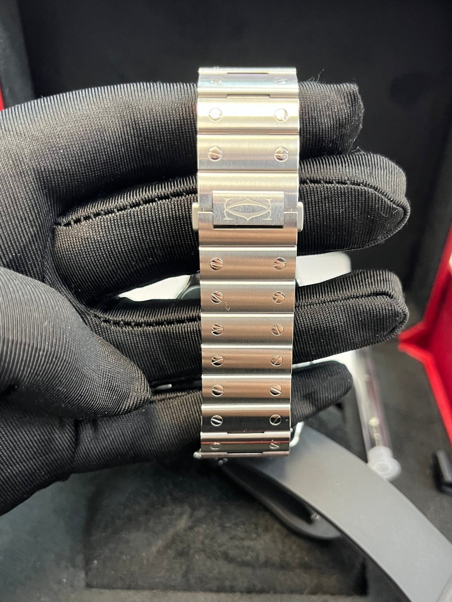 Cartier Santos De Large Automatic Grey Dial Men's Watch Santos WSSA0037