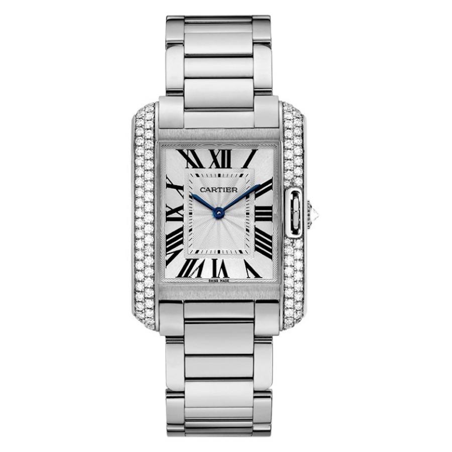 Cartier Tank Anglaise 34mm WT100028 Silver Dial