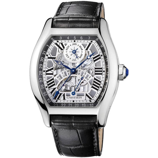 Cartier Tortue Perpetual Calendar 51mm W1580048 Openworked Dial