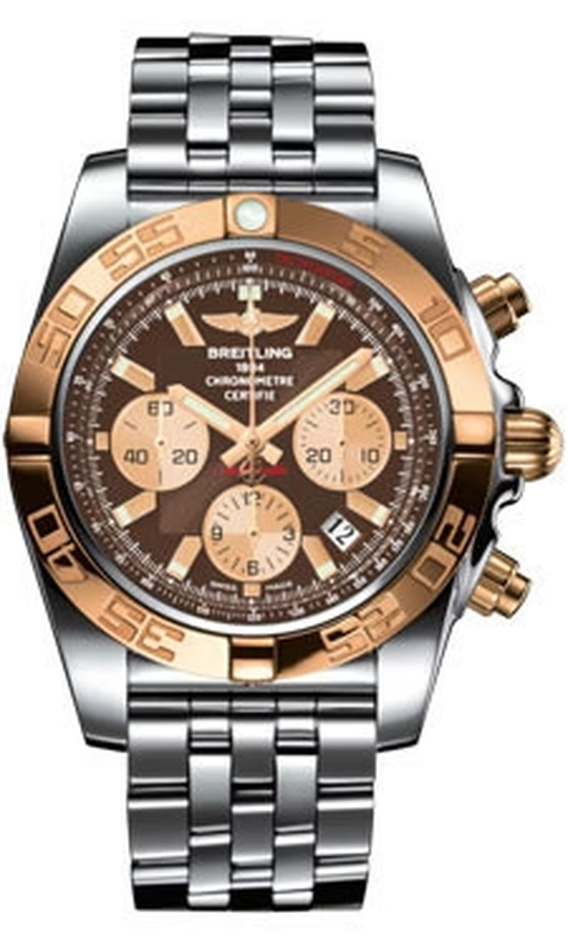 '- Chronomat 44 Steel and Rose Gold Polished Bezel - Pilot Steel Bracelet