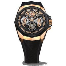 Corum Black Strap Gold Watch