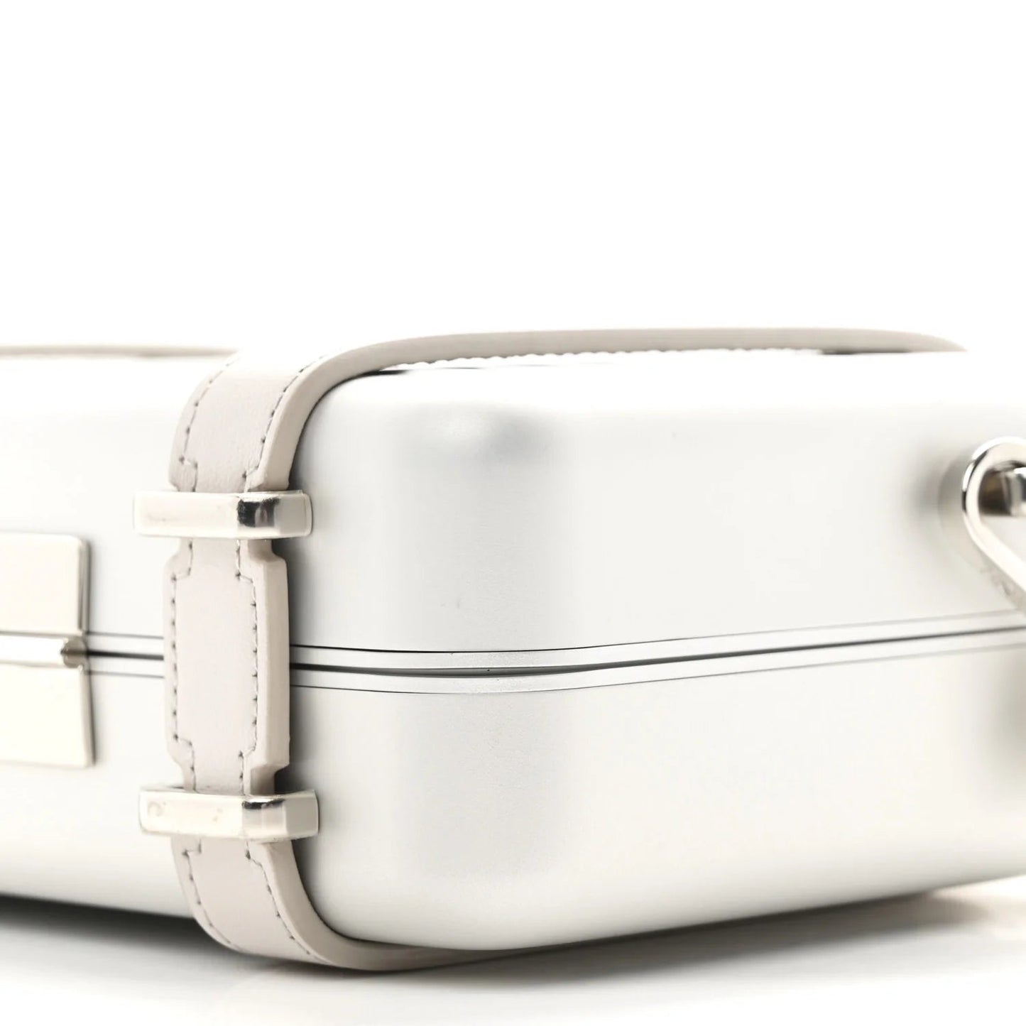 X RIMOWA Aluminum Personal Clutch on Strap Silver