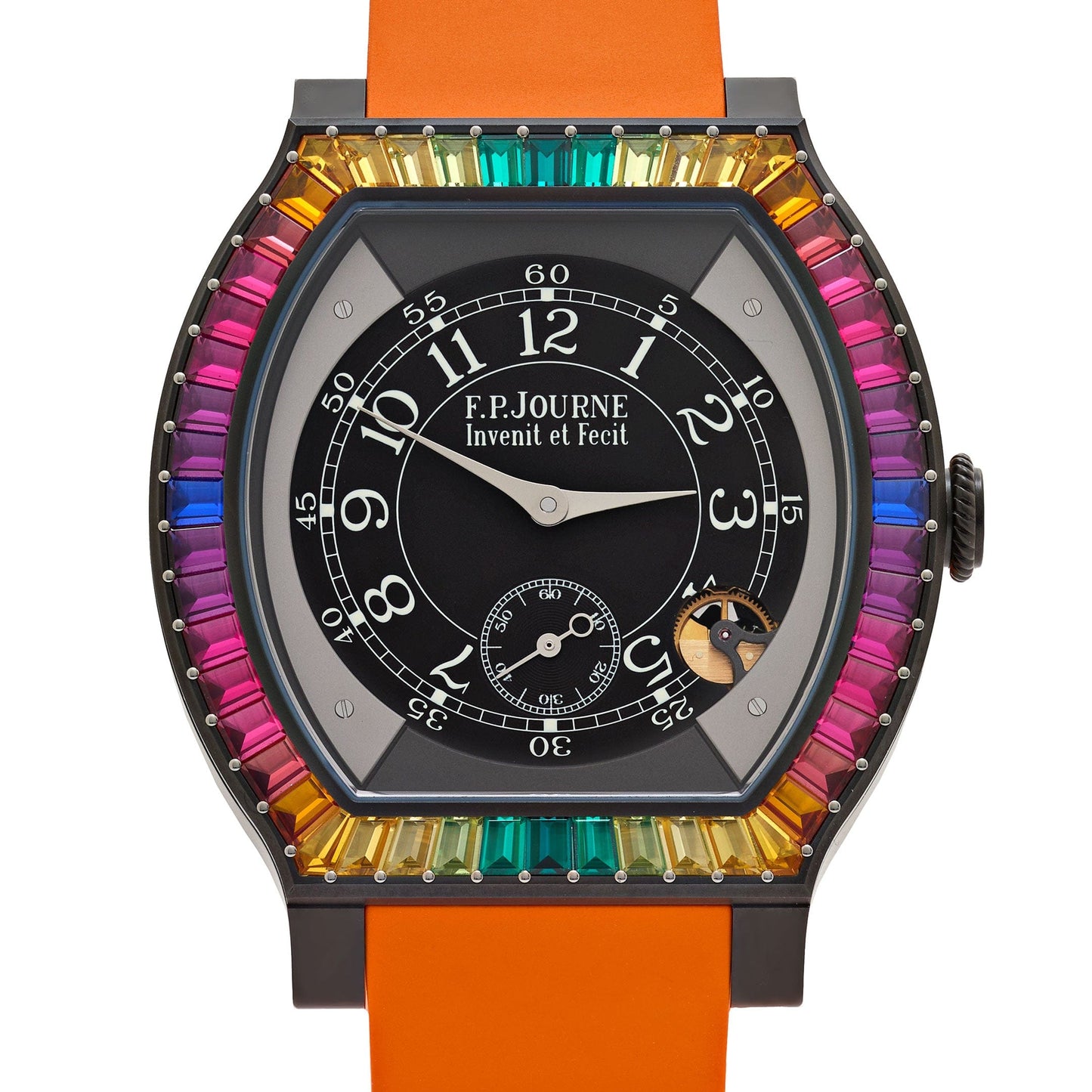F.P.Journe Élégante 48 Ref. ELHT 'Gino's Dream' Titalyt Luminescent Black Dial Rainbow Bezel