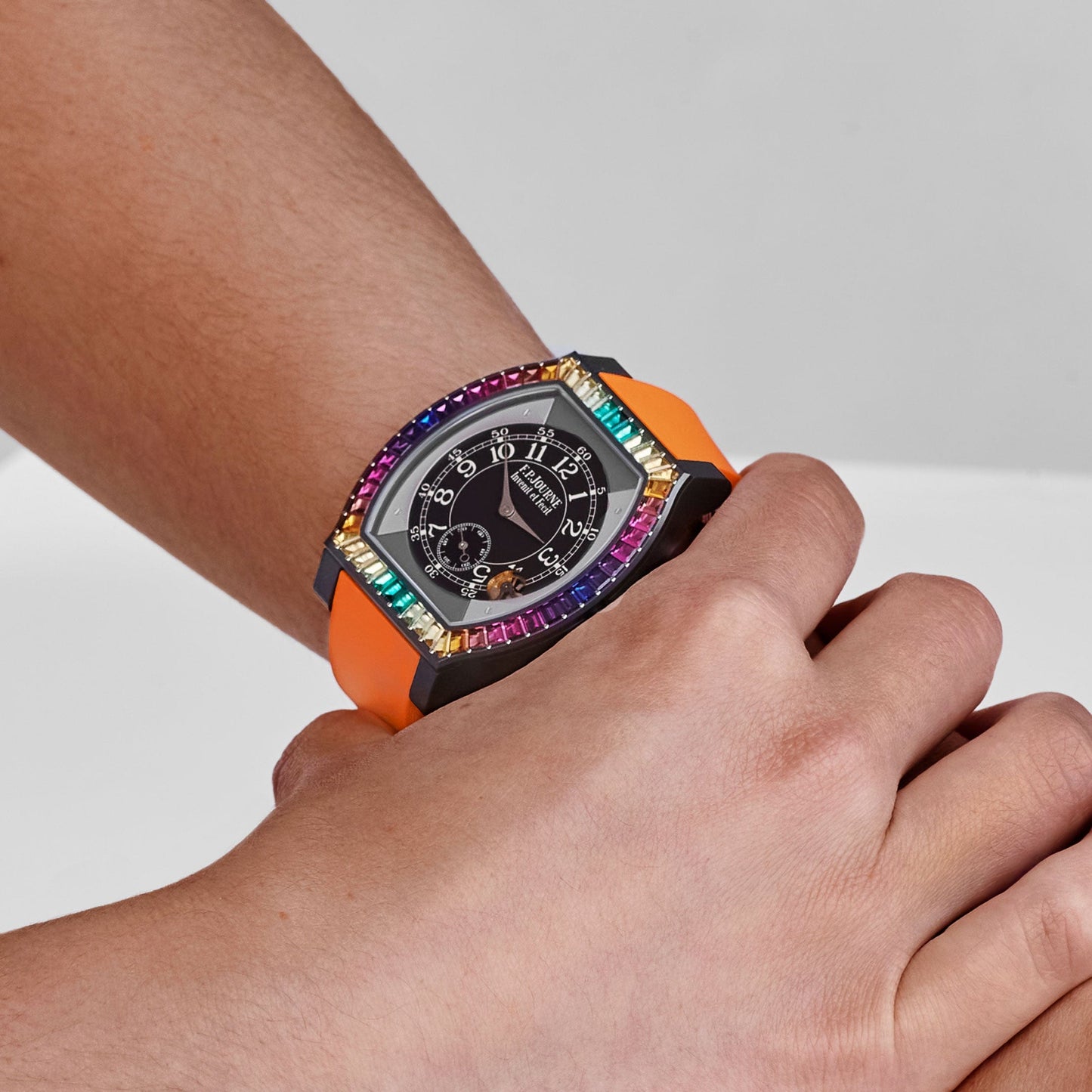 F.P.Journe Élégante 48 Ref. ELHT 'Gino's Dream' Titalyt Luminescent Black Dial Rainbow Bezel