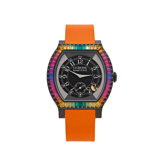 F.P.Journe Élégante 48 Ref. ELHT 'Gino's Dream' Titalyt Luminescent Black Dial Rainbow Bezel