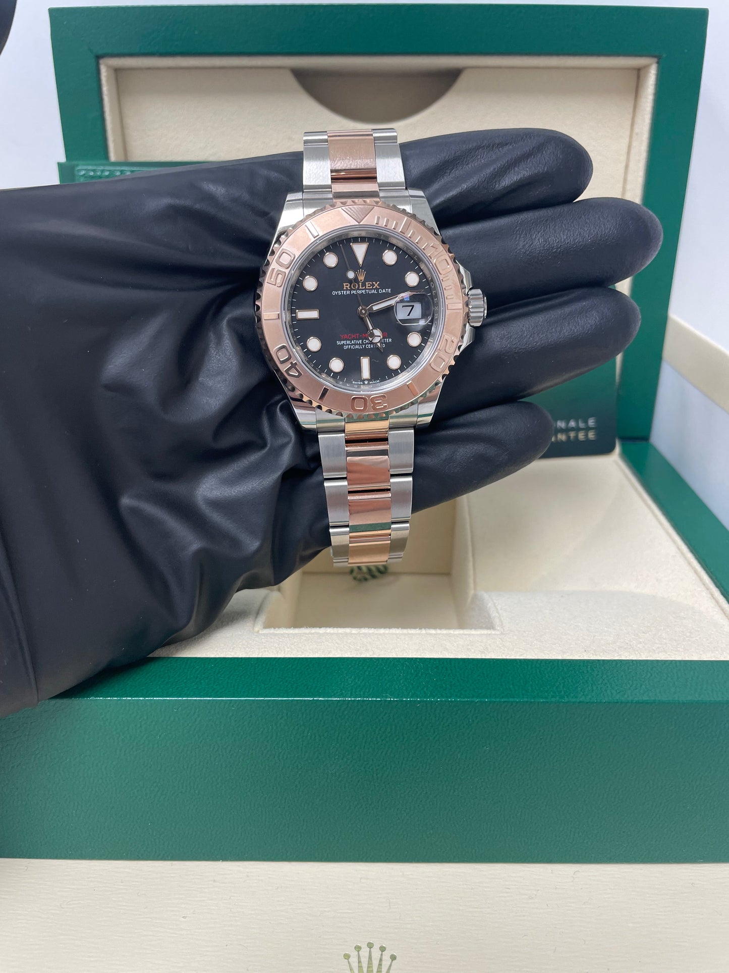 Rolex Steel and Everose Gold Rolesor Yacht-Master 40 Watch Black Dial (Ref #126621)