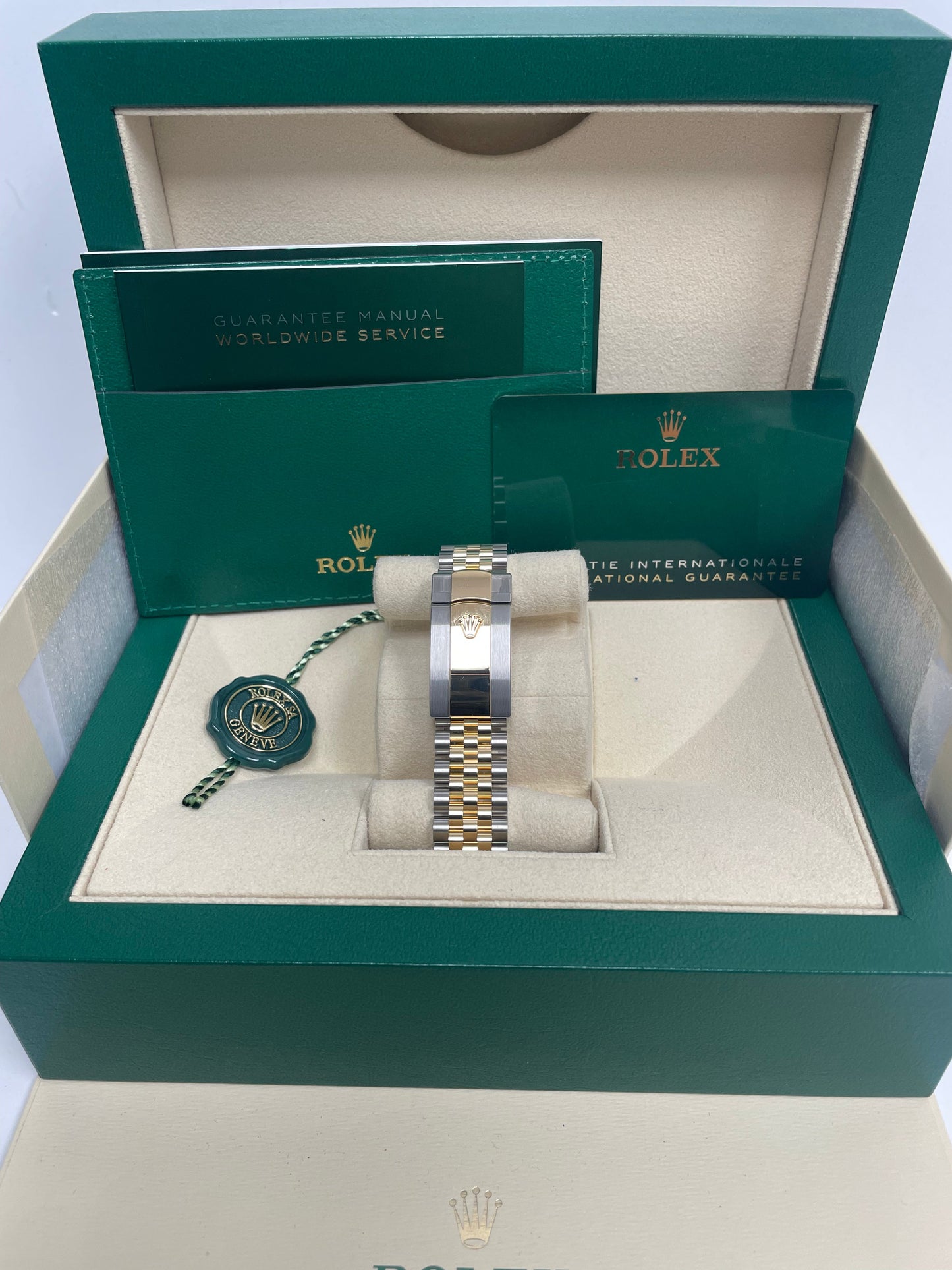Rolex Rolesor Datejust 36 Watch - Yellow Diamond Bezel - White Mother-Of-Pearl Jubilee Ref 126283RBR