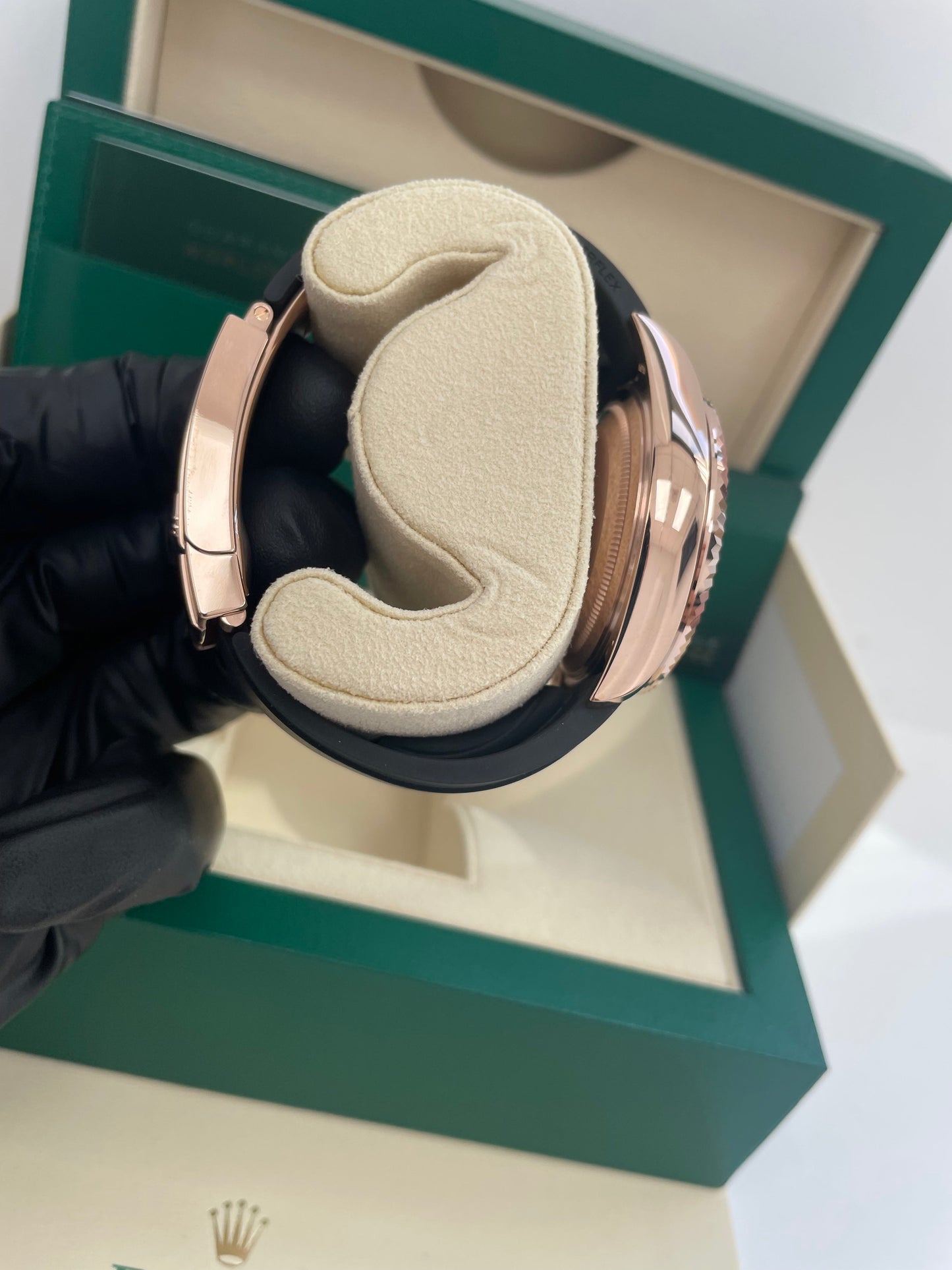 Rolex Sky-Dweller 42mm Rose Gold Chocolate Index Dial Oysterflex Bracelet (Ref # 326235)