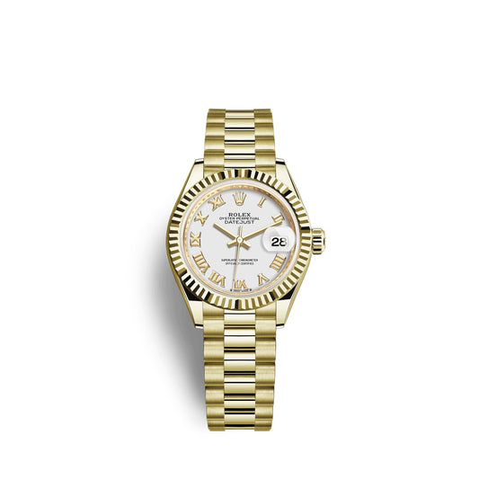 Rolex Lady-Datejust 28, 18k Yellow Gold, Ref# 279178-0029