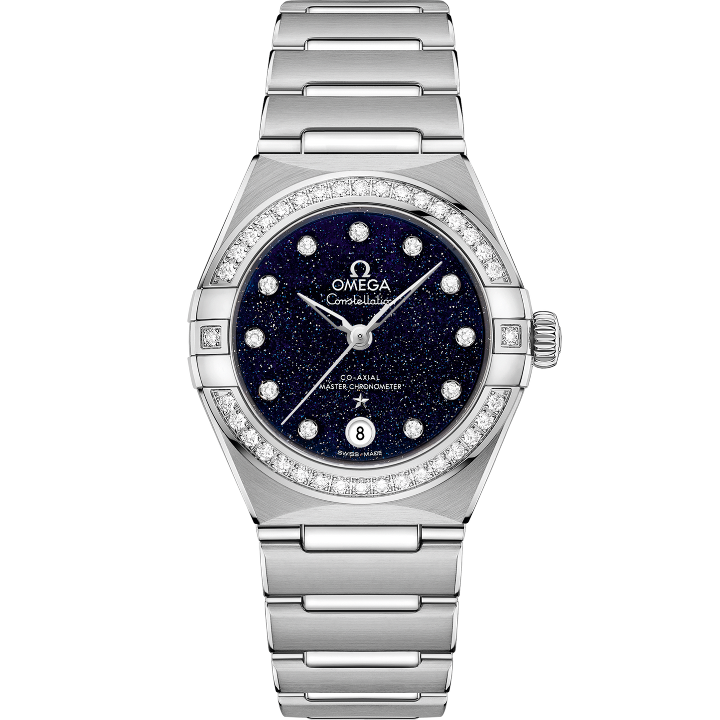 Omega Constellation 29 mm Blue Dial with Diamonds Stainless Steel Bracelet 131.15.29.20.53.001