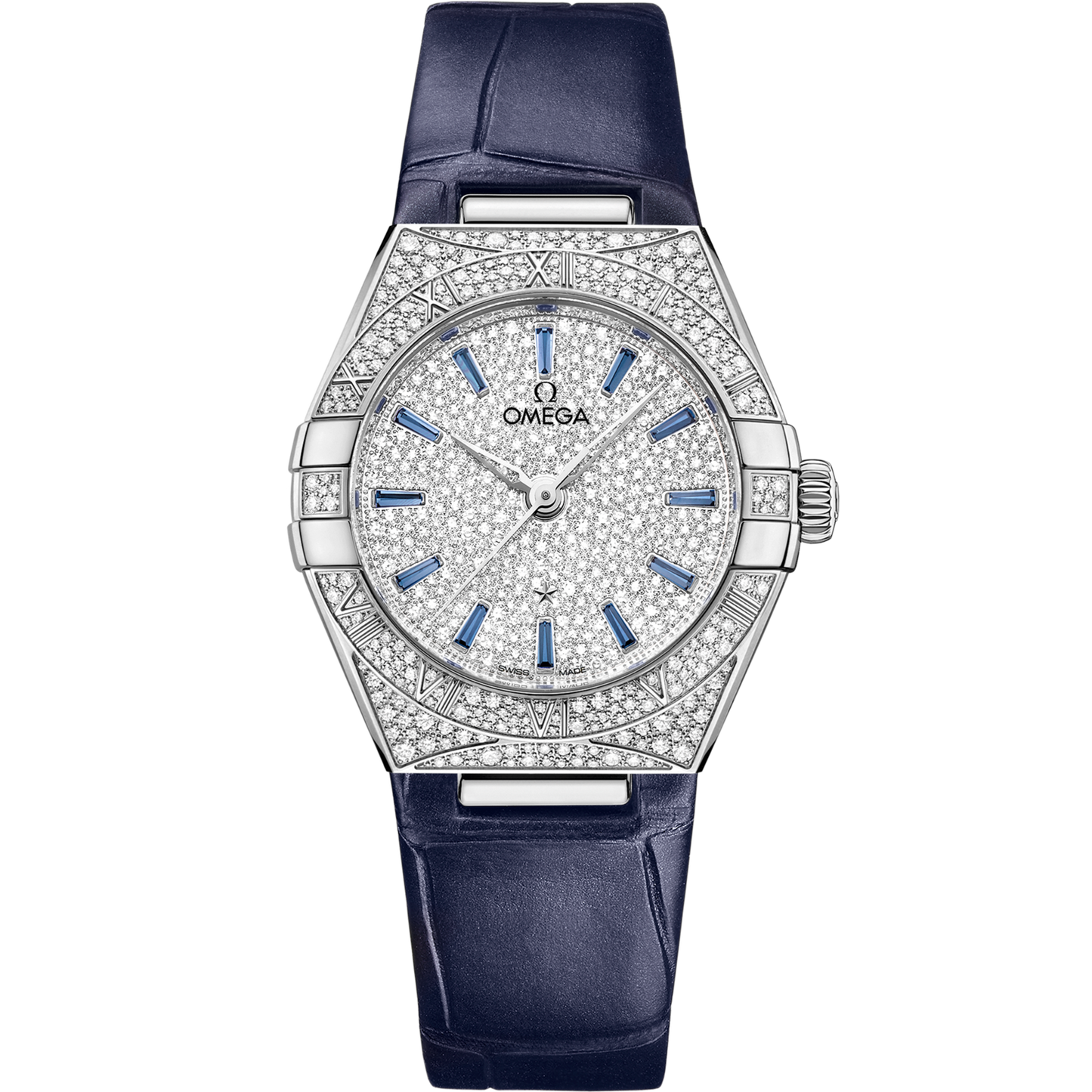 Omega Constellation 29 mm White Dial with Diamonds Canopus Gold™ Strap 131.58.29.20.99.003