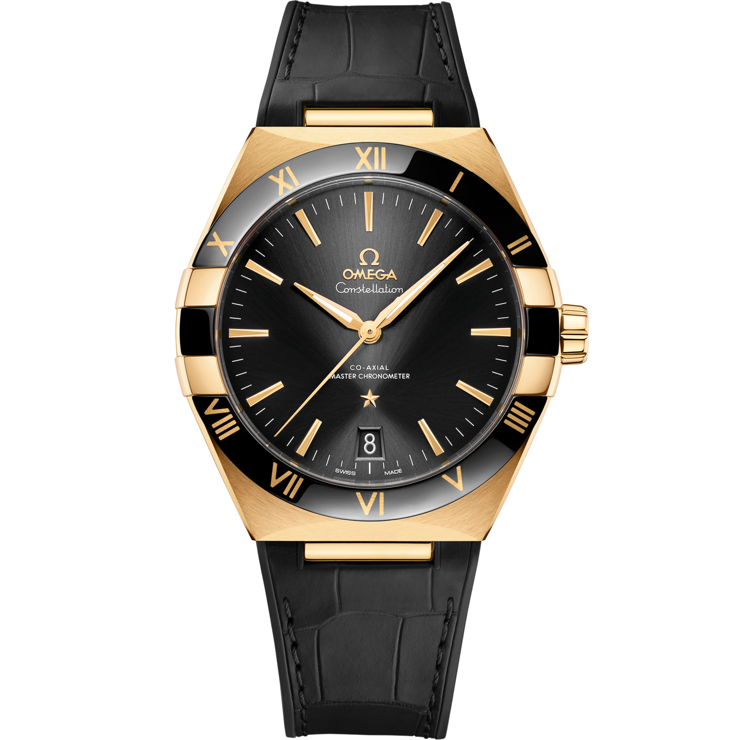 Omega Constellation 41 mm Black Dial 18k Yellow Gold Strap 131.63.41.21.01.001