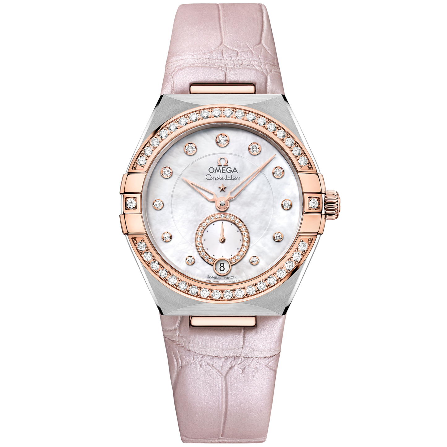 OMEGA Constellation 34 mm White Dial Stainless Steel Sedna™ 18k Rose Gold Strap 131.28.34.20.55.001