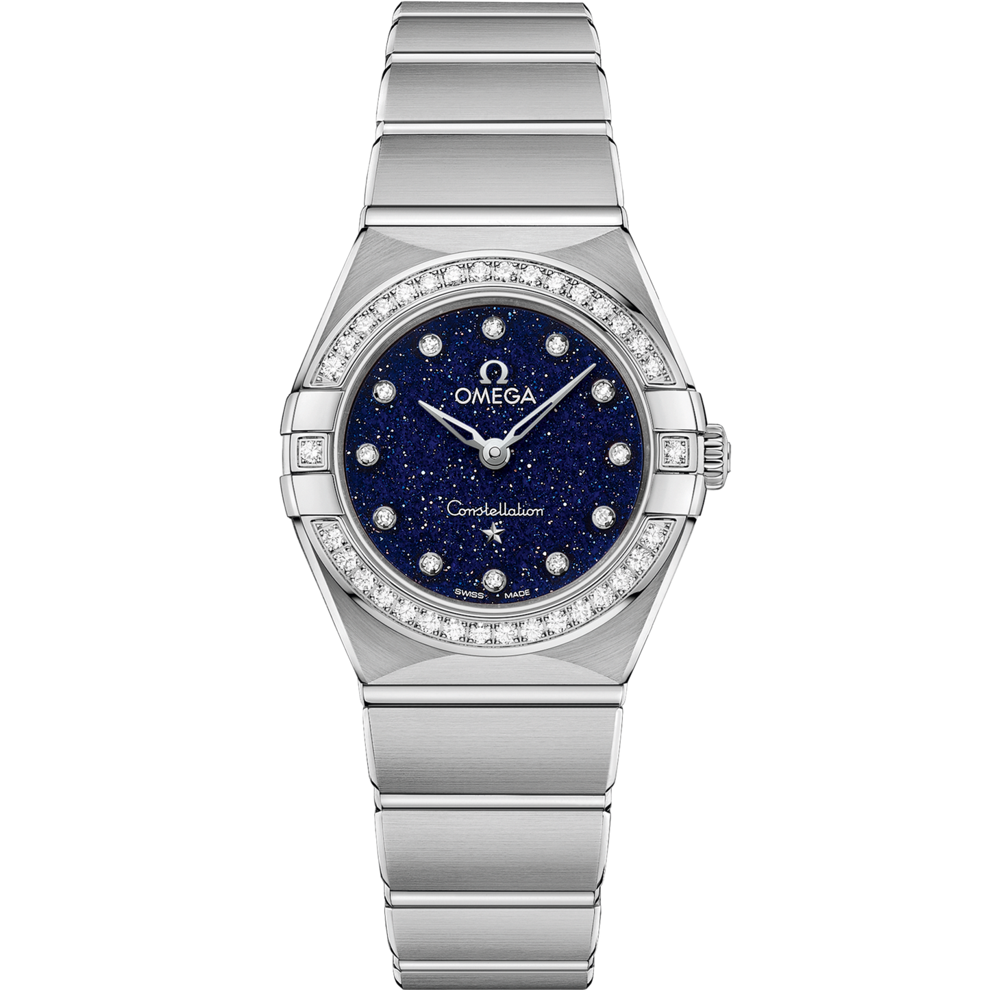 Omega Constellation 25 mm Blue Dial with Diamonds Stainless Steel Bracelet 131.15.25.60.53.001