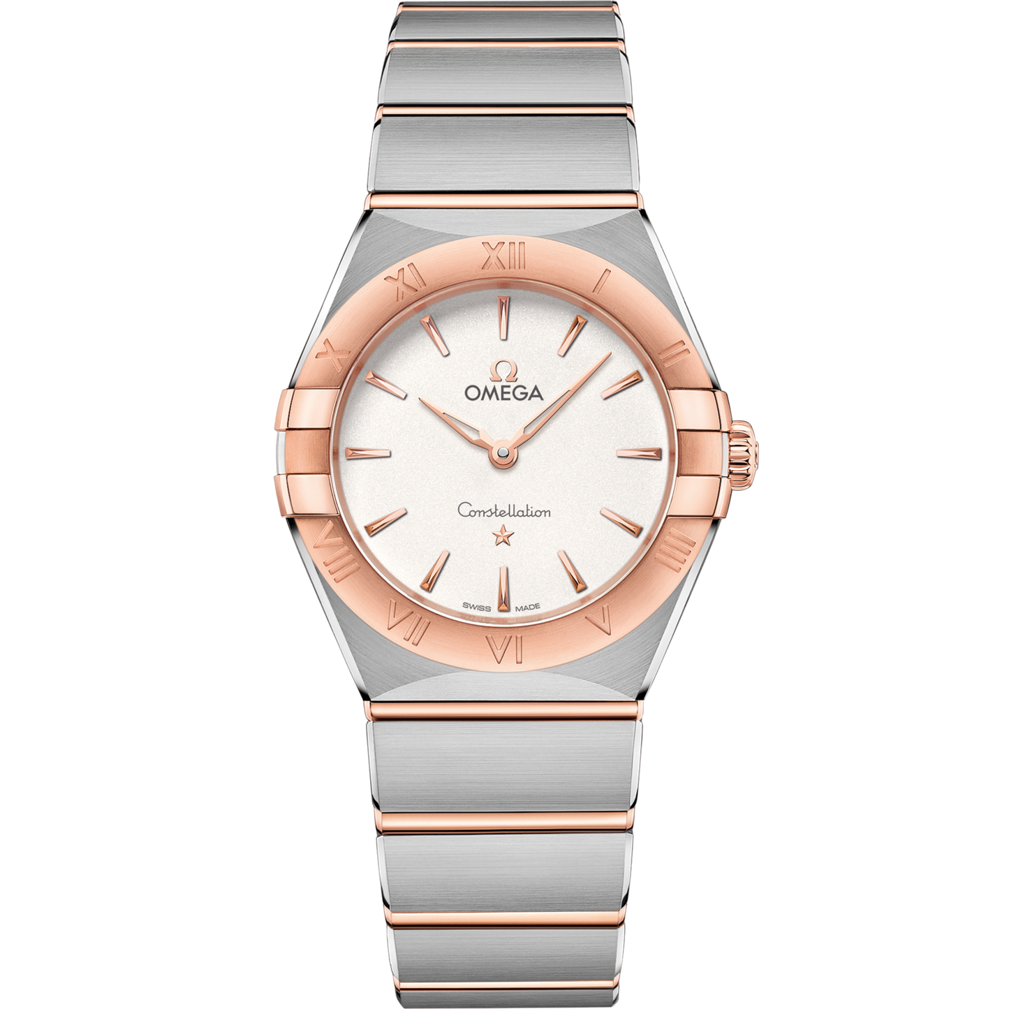 Omega Constellation 28 mm Silver Dial Stainless Steel Sedna™ 18k Rose Gold Bracelet 131.20.28.60.02.001