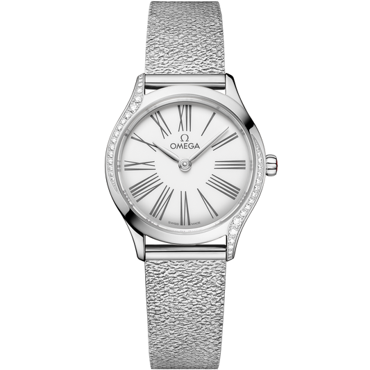 Omega De Ville Mini Trésor 26 mm White Dial with Diamonds  Stainless Steel Bracelet 428.15.26.60.04.001