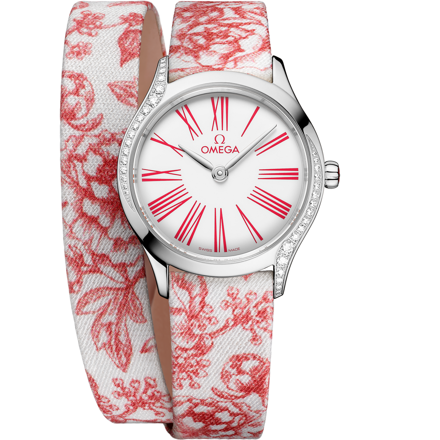 Omega De Ville Mini Trésor 26 mm White Dial with Diamonds  Stainless Steel Strap 428.17.26.60.04.003