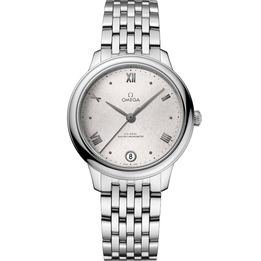 Omega De Ville Prestige 34 mm Silver Dial Stainless Steel Bracelet 434.10.34.20.02.001