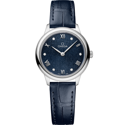 Omega De Ville Prestige 27.5 mm Blue Dial Stainless Steel Strap 434.13.28.60.53.002