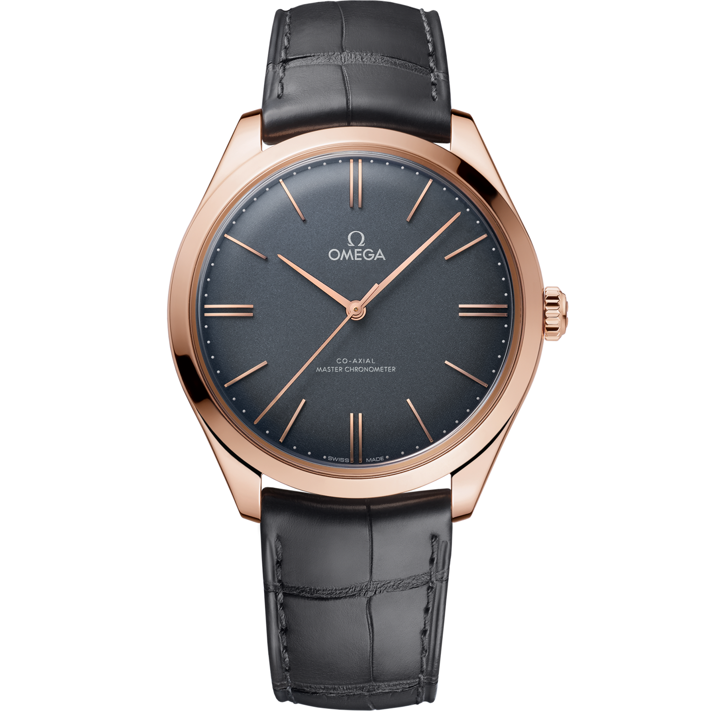 Omega De Ville Trésor 40 mm Grey Dial Sedna™ 18k Rose Gold Strap 435.53.40.21.06.001