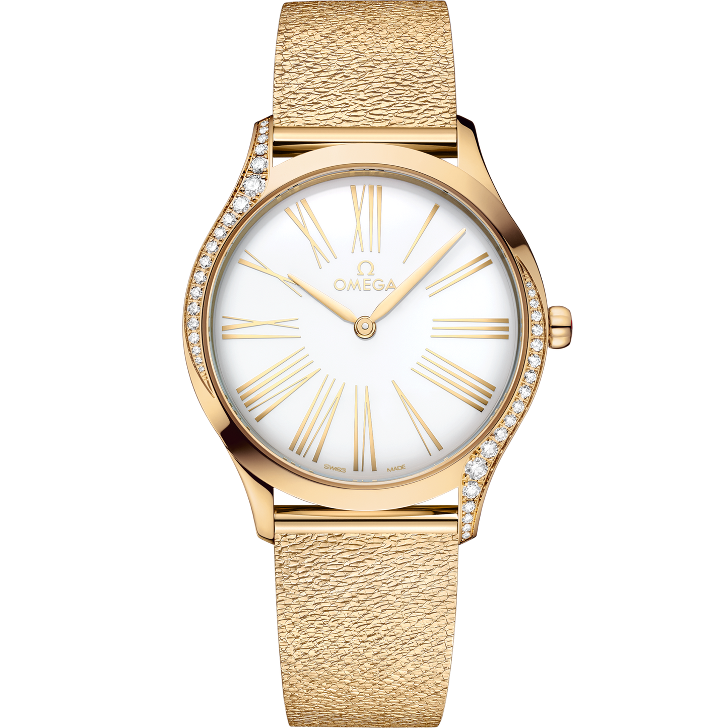 Omega De Ville Trésor 36 mm White Dial with Diamonds  Moonshine™ 18k Rose Gold Bracelet 428.55.36.60.04.001