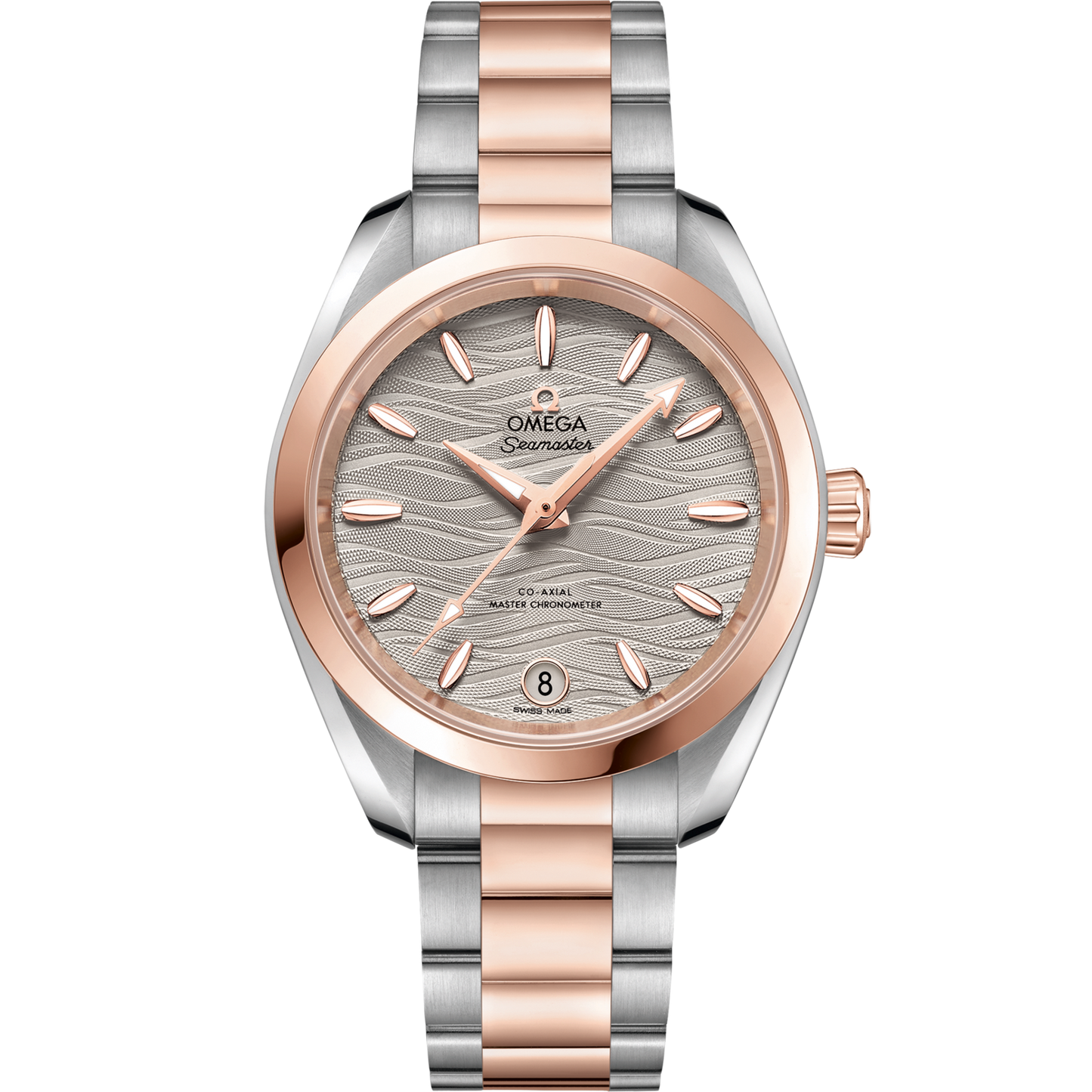 Omega Seamaster Aqua Terra 150M 34 mm Grey Dial Stainless Steel and Sedna™ 18k Rose Gold Bracelet 220.20.34.20.06.001