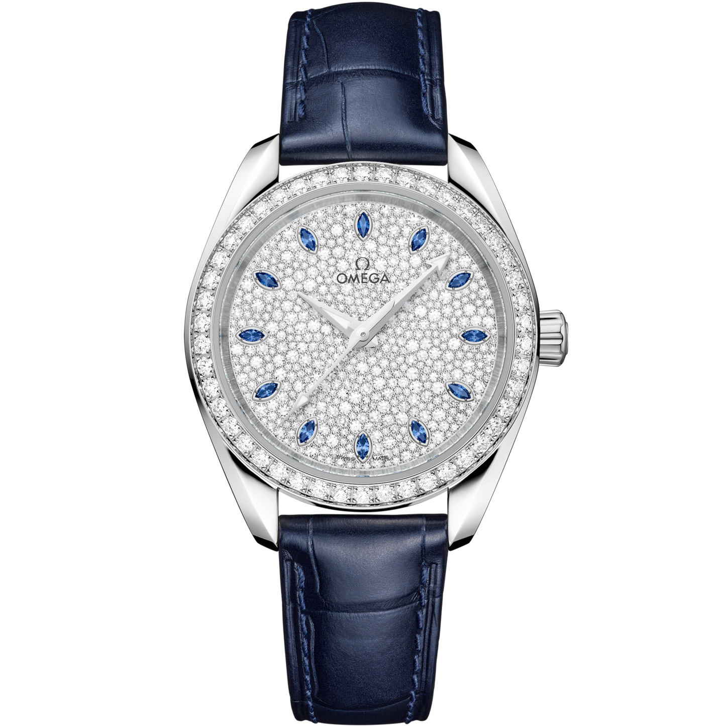 Omega Seamaster Aqua Terra 150M 34 mm Silver Dial with Diamonds Canopus Gold™ Strap 220.58.34.20.99.007