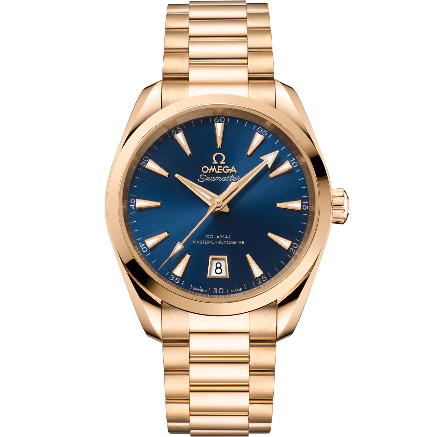 Omega Seamaster Aqua Terra 38 mm Blue Dial Stainless Steel and Sedna™ 18k Rose Gold Bracelet 220.50.38.20.03.001