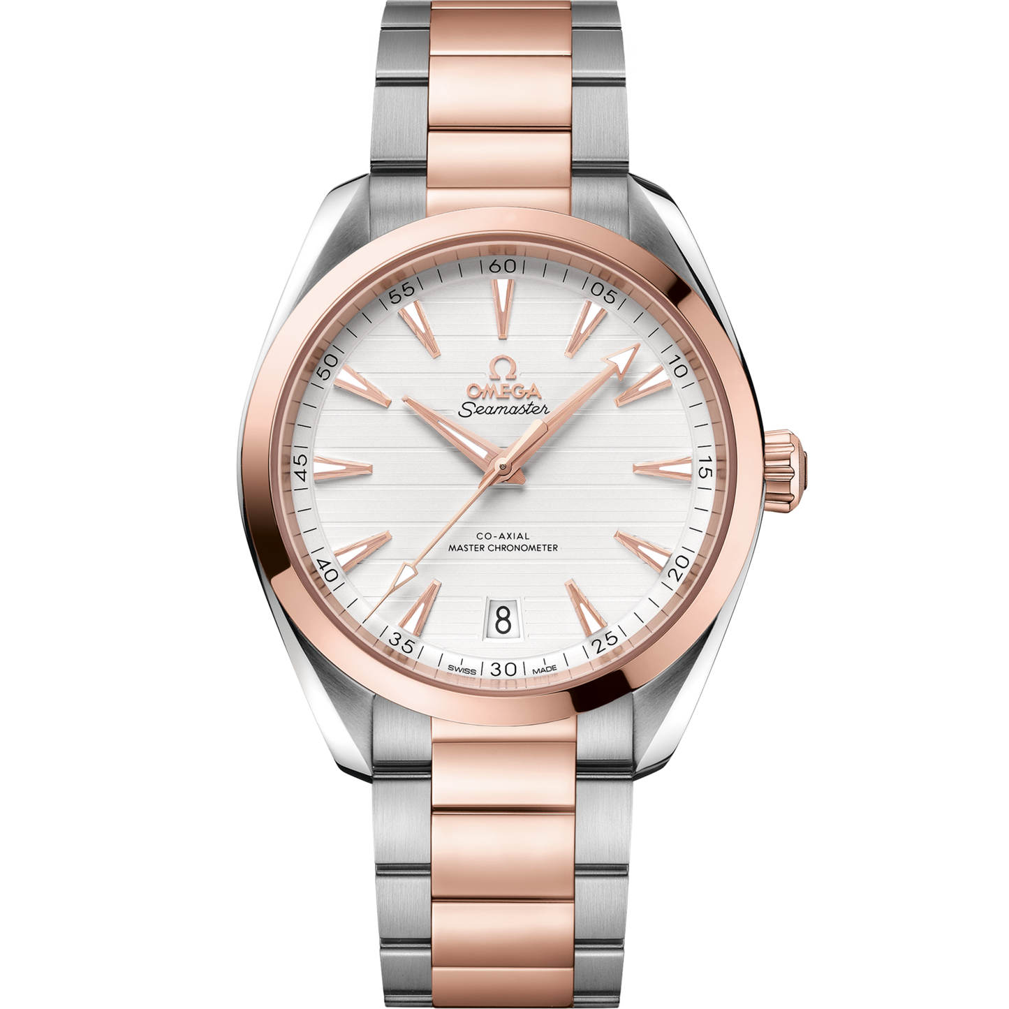 OMEGA Seamaster Aqua Terra 41 mm Silver Dial Stainless Steel and Sedna™ 18k Rose Gold Bracelet 220.20.41.21.02.001