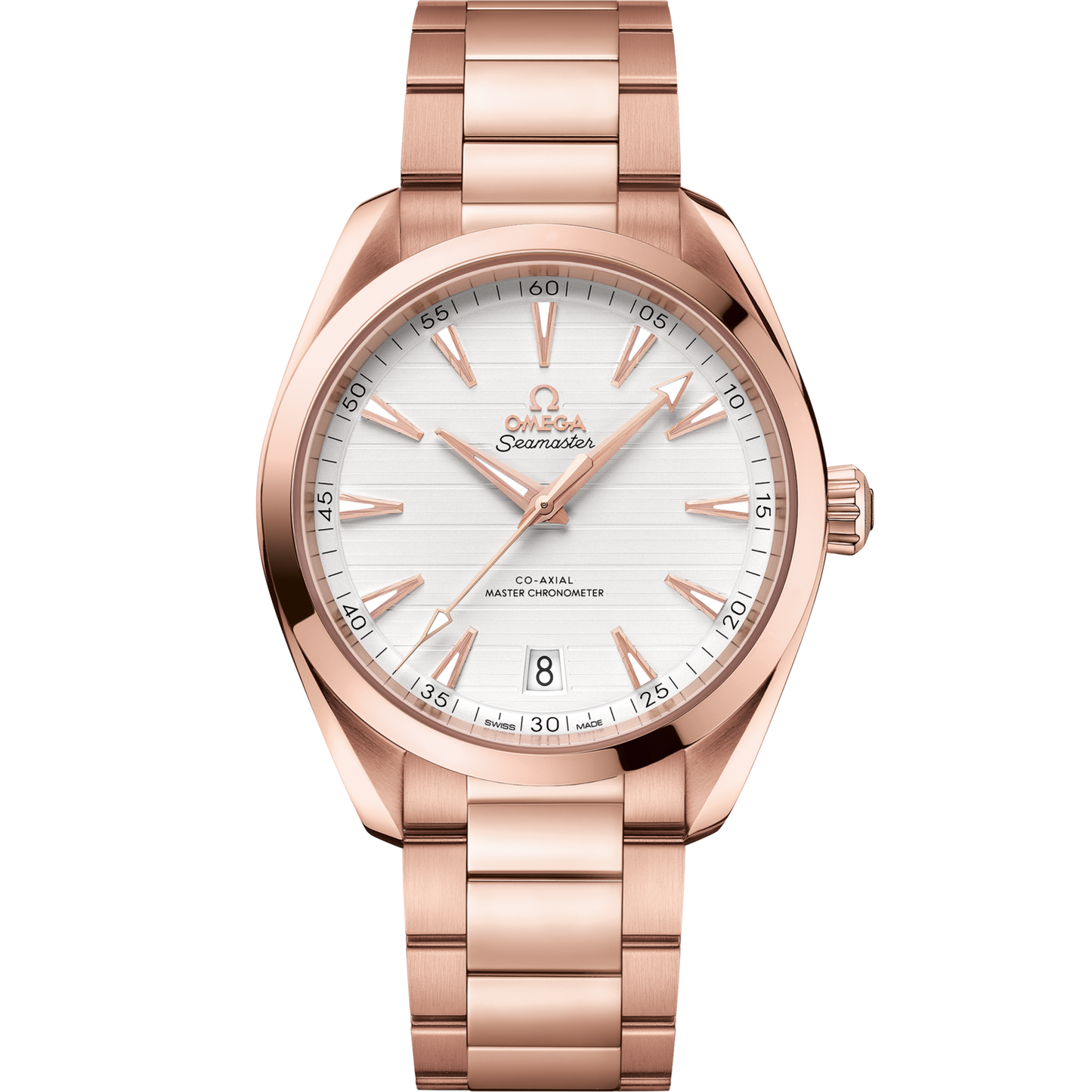 OMEGA Seamaster Aqua Terra 41 mm   Silver Dial Stainless Steel and Sedna™ 18k Rose Gold Bracelet 220.50.41.21.02.001