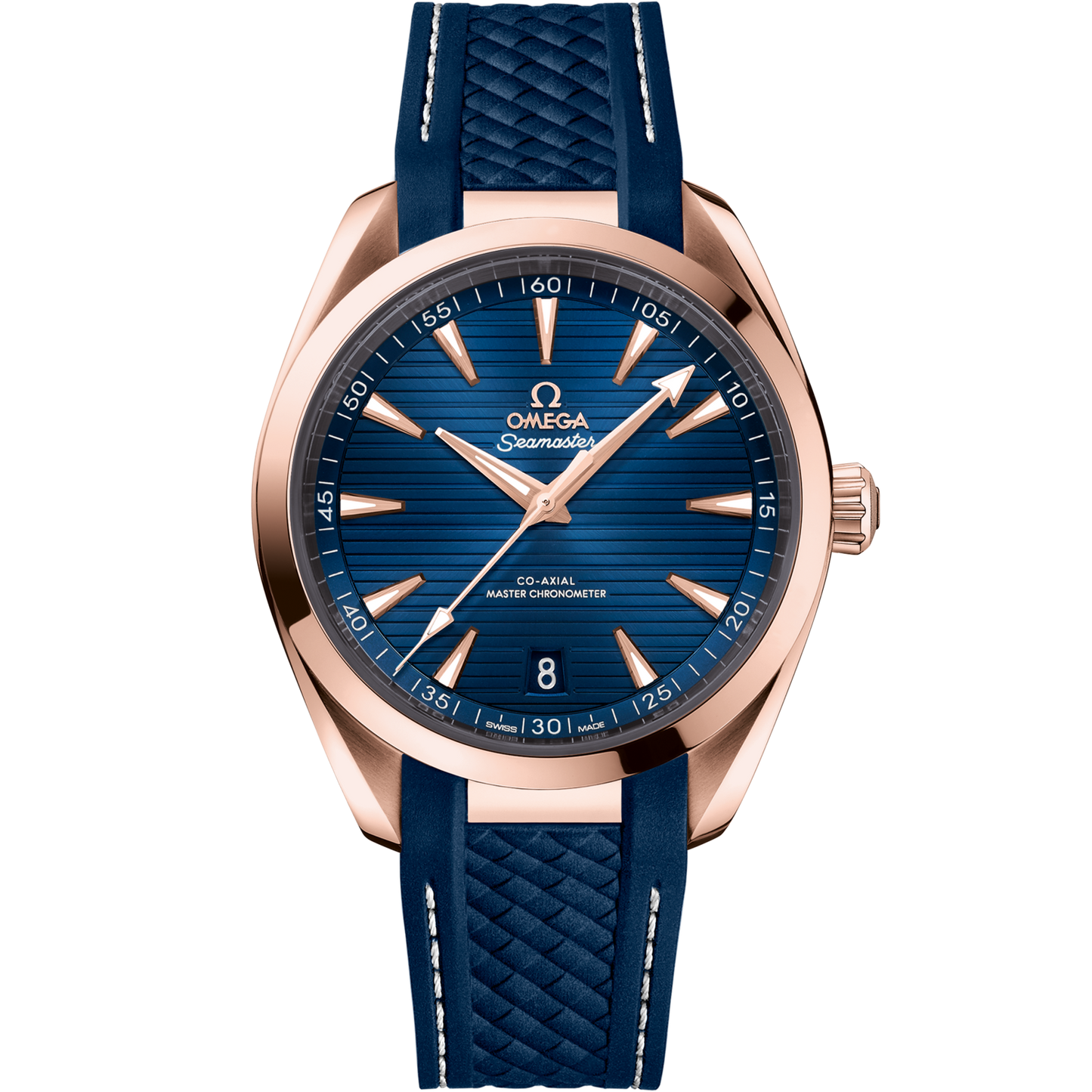 OMEGA Seamaster Aqua Terra 41 mm Blue Dial Stainless Steel and Sedna™ 18k Rose Gold Strap 220.52.41.21.03.001