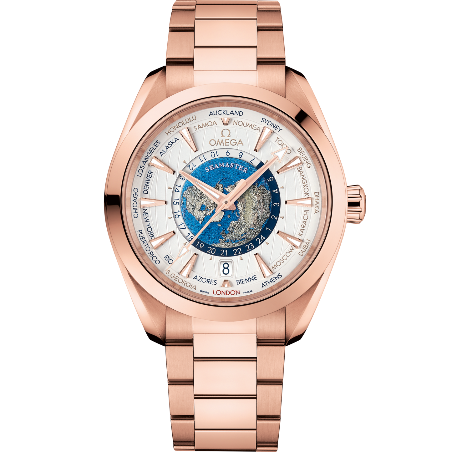 Omega Seamaster Aqua Terra 150M 43 mm Silver Dial Sedna™ 18k Rose Gold Bracelet 220.50.43.22.02.001