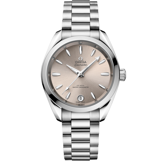 Omega Seamaster Aqua Terra SHADES 34 mm Sandstone Dial Stainless Steel Bracelet 220.10.34.20.09.001