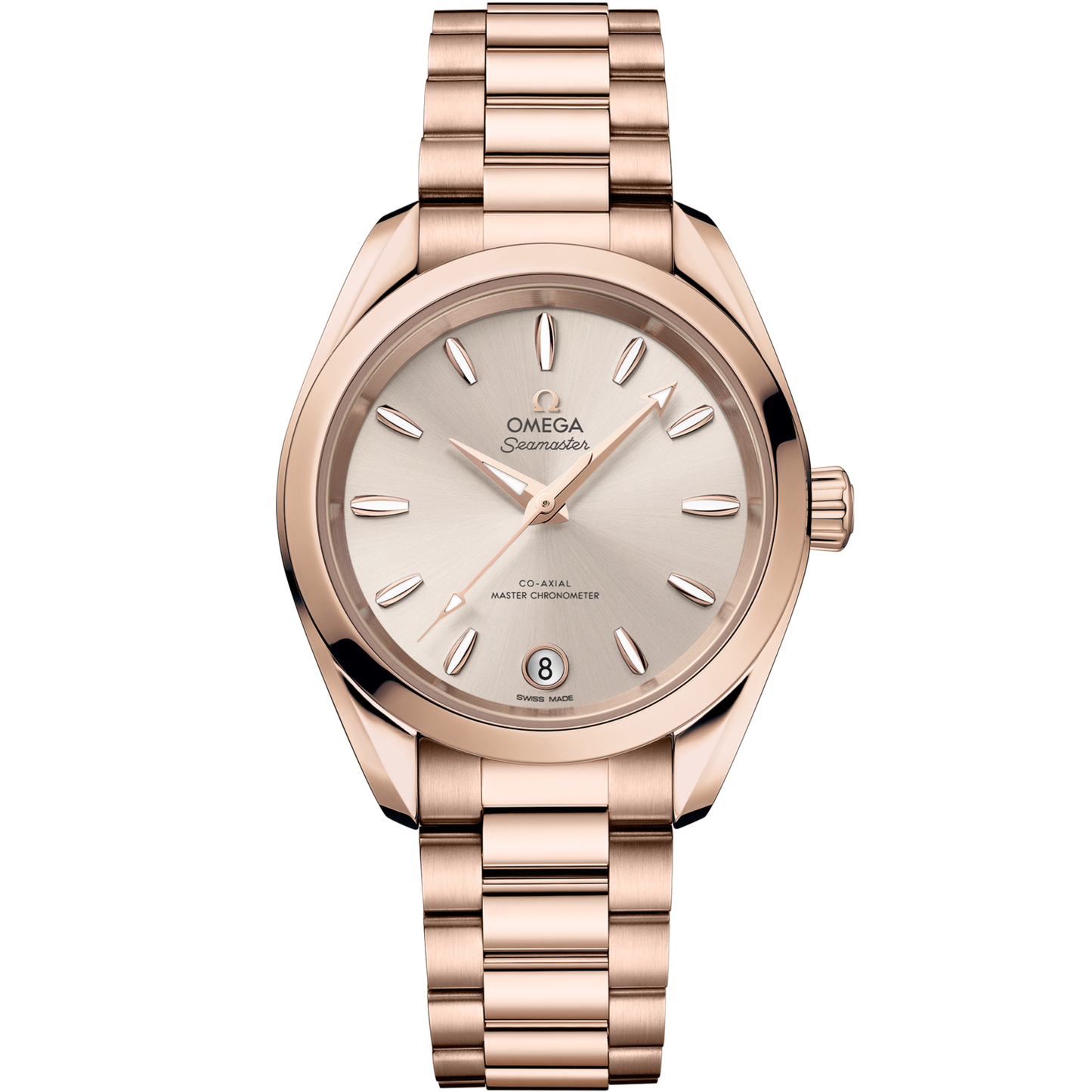 Omega Seamaster Aqua Terra Shades 34 mm Linen Dial Sedna™ 18k Rose Gold Bracelet 220.50.34.20.09.001