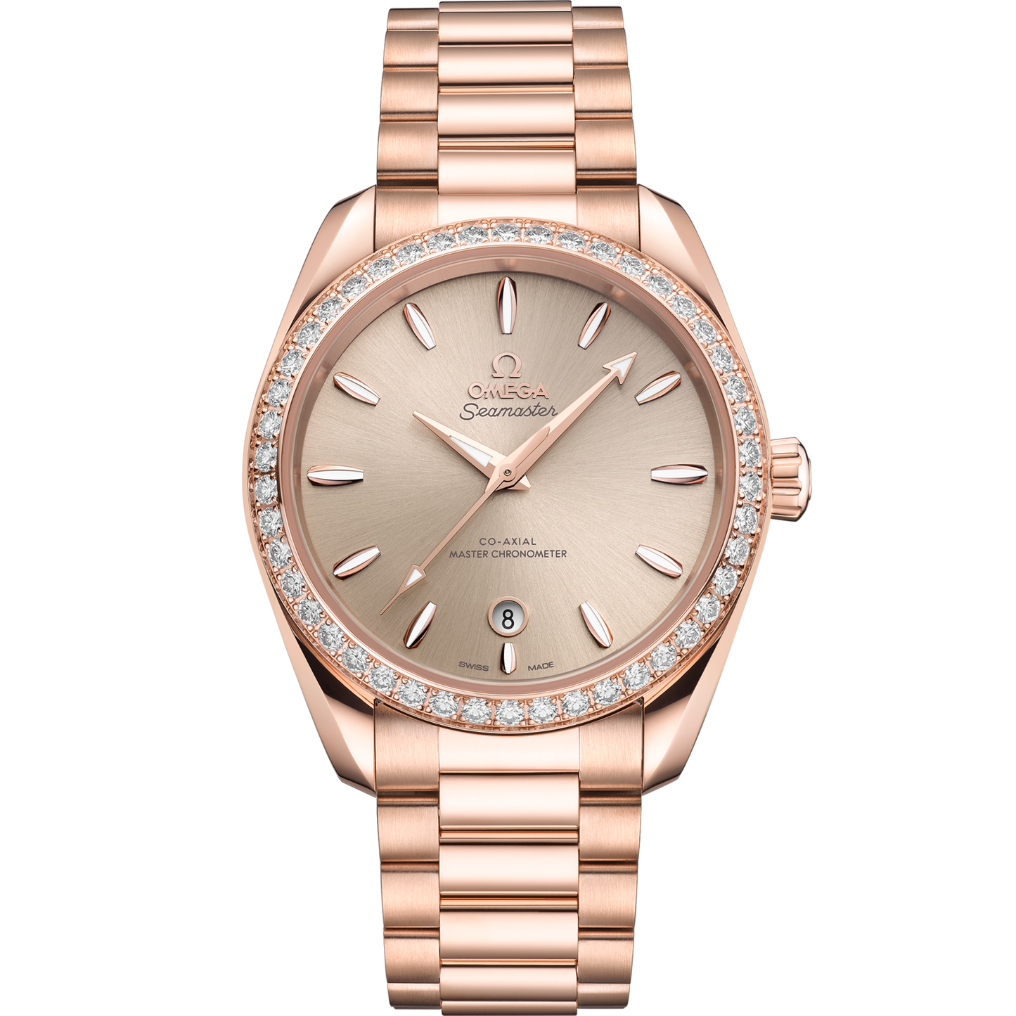 Omega Seamaster Aqua Terra Shades 38 mm Sandstone Dial Stainless Steel and Sedna™ 18k Rose Gold Bracelet 220.55.38.20.09.001
