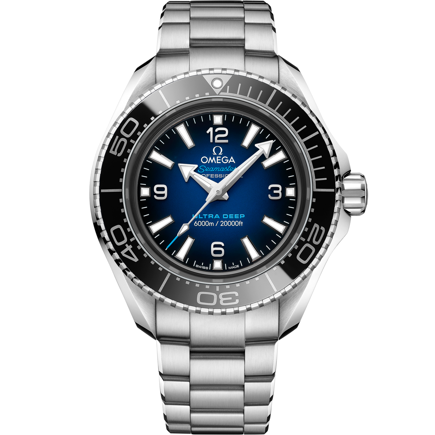 Omega Seamaster Planet Ocean 6000M 45.5 mm Blue Dial O‑MEGASTEEL Bracelet 215.30.46.21.03.001